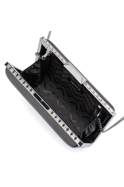 Sammi Crystal Frame clutch - Black