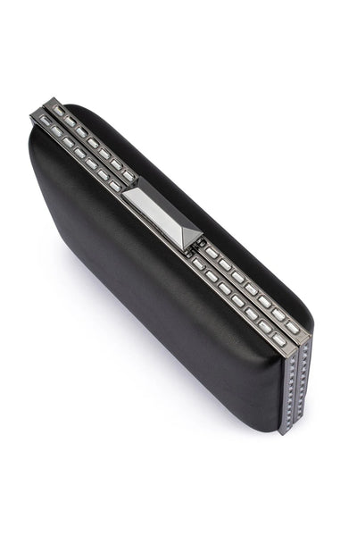 Sammi Crystal Frame clutch - Black