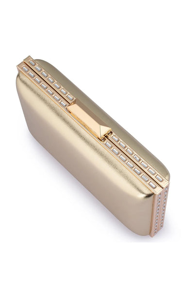 Sammi Crystal Frame clutch - Gold