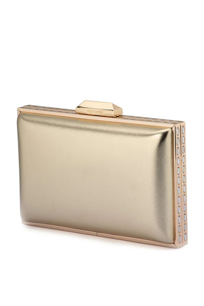 Sammi Crystal Frame clutch - Gold