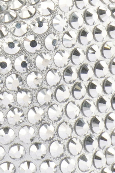 Santorini Studded Hotfix Pouch Bag - Silver