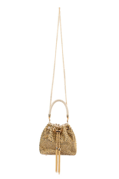 Santorini Studded Hotfix Pouch Bag - Gold