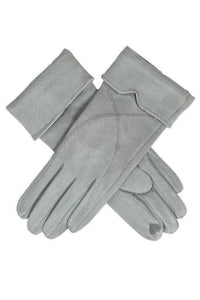 Sarah Touchscreen Faux Suede Gloves - Dove Grey