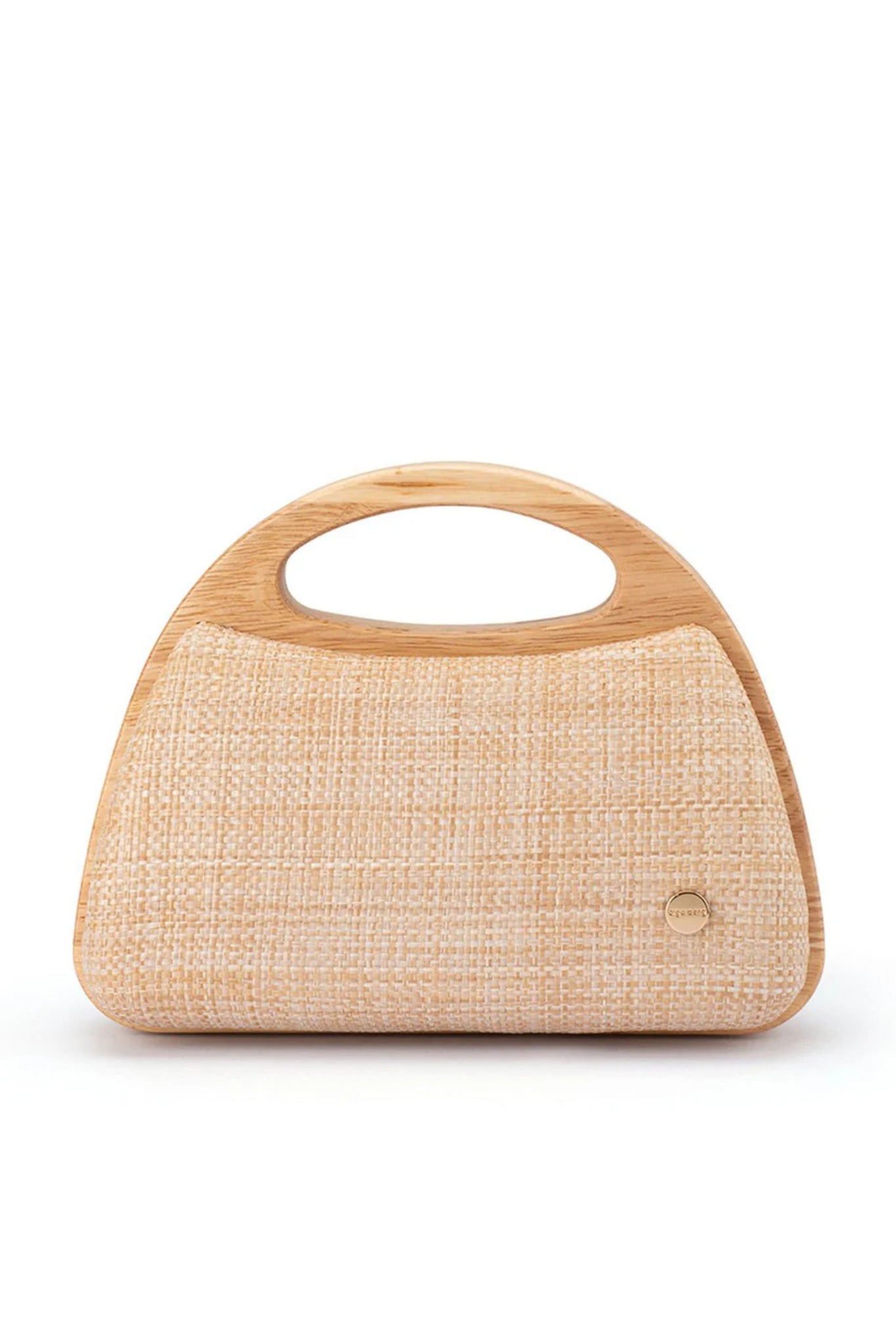 Sarah Wooden Frame Bag - Natural