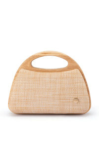 Sarah Wooden Frame Bag - Natural