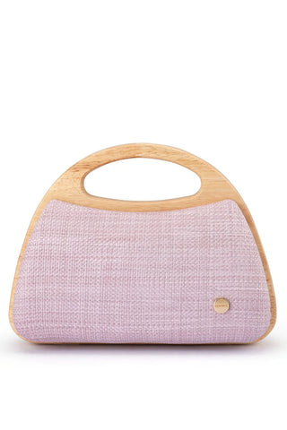 Sarah Wooden Frame Bag - Pink