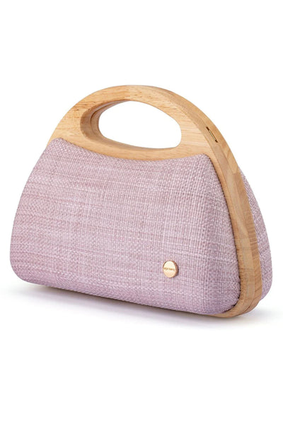 Sarah Wooden Frame Bag - Pink