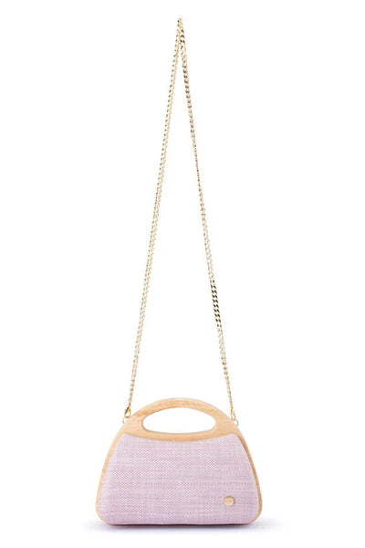 Sarah Wooden Frame Bag - Pink