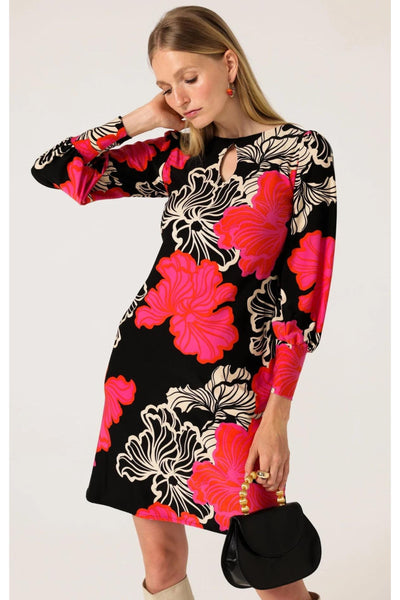 Scarlett Ibis Dress - Red Pink Black Floral SIZE 18 ONLY