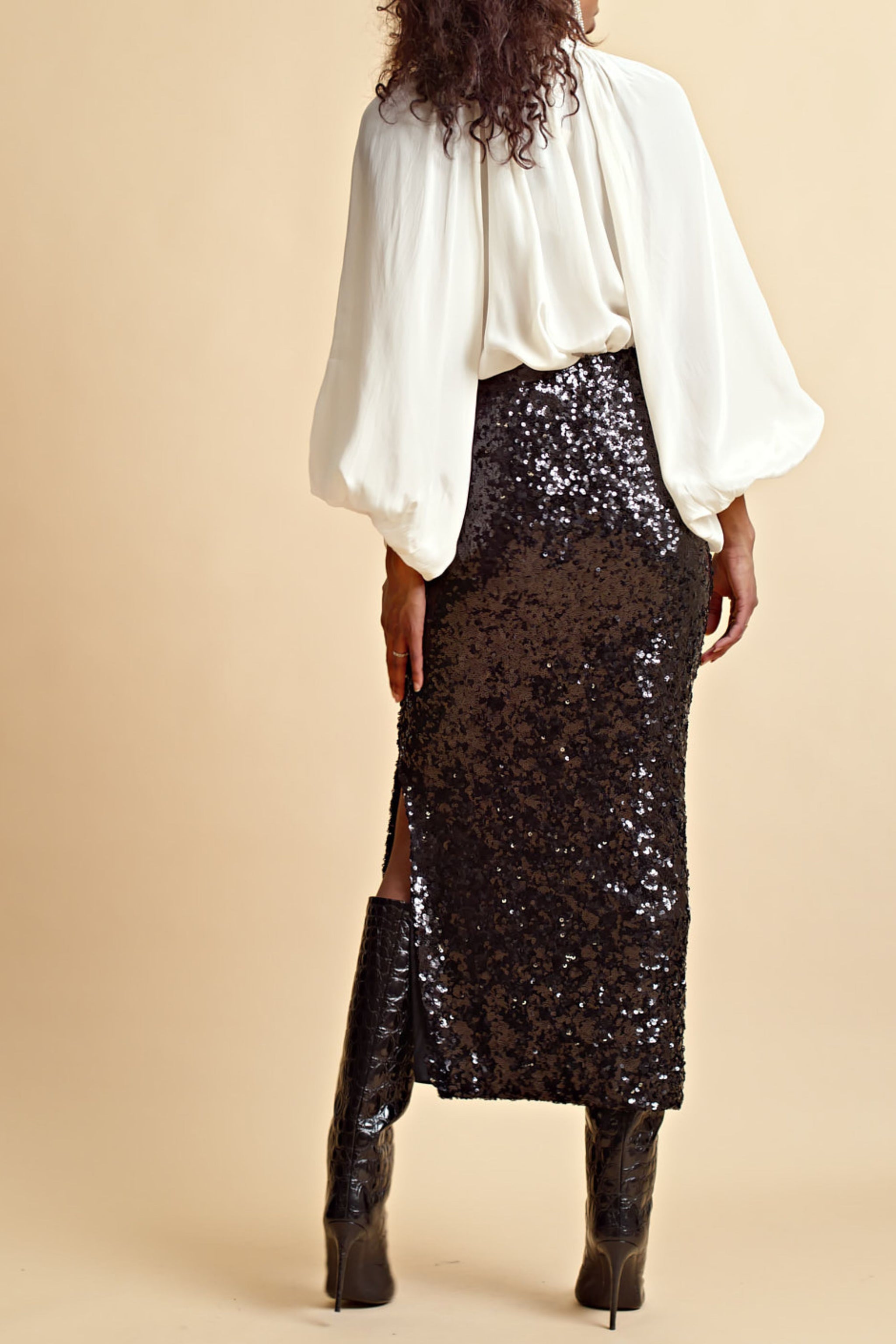 Black sequin skirt australia best sale