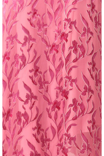 Sherbet Breeze Midi Wrap Dress - Magenta Botanical
