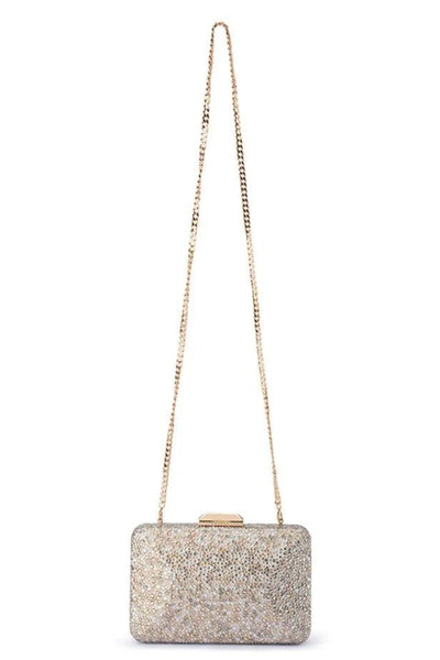 Shira Hotfix Clutch - Champagne