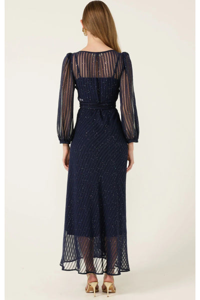 Sierra Wrap Dress - Navy Sparkle