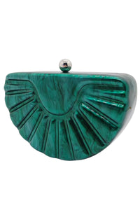 Sirena Acrylic Resin Clutch - Emerald