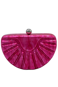 Sirena Acrylic Resin Clutch - Fuchsia