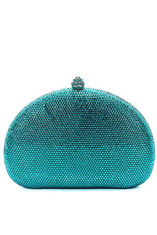 Sofie Hotfix Crystal Clutch - Aqua