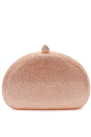 Sofie Hotfix Crystal Clutch - Blush