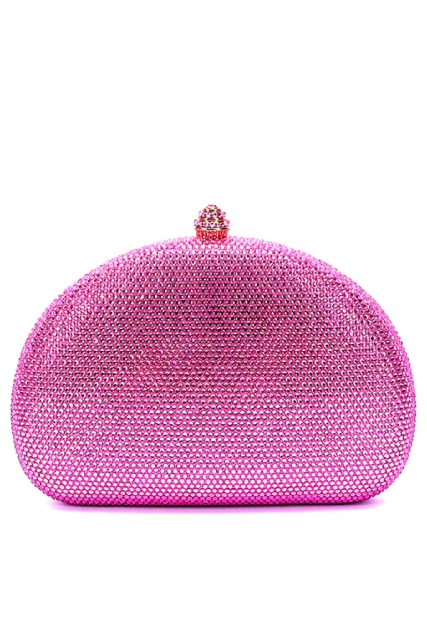 Sofie Hotfix Crystal Clutch - Pink