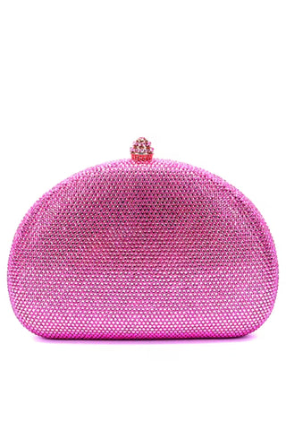 Sofie Hotfix Crystal Clutch - Pink