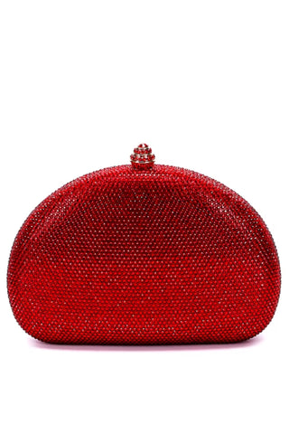 Sofie Hotfix Crystal Clutch - Red