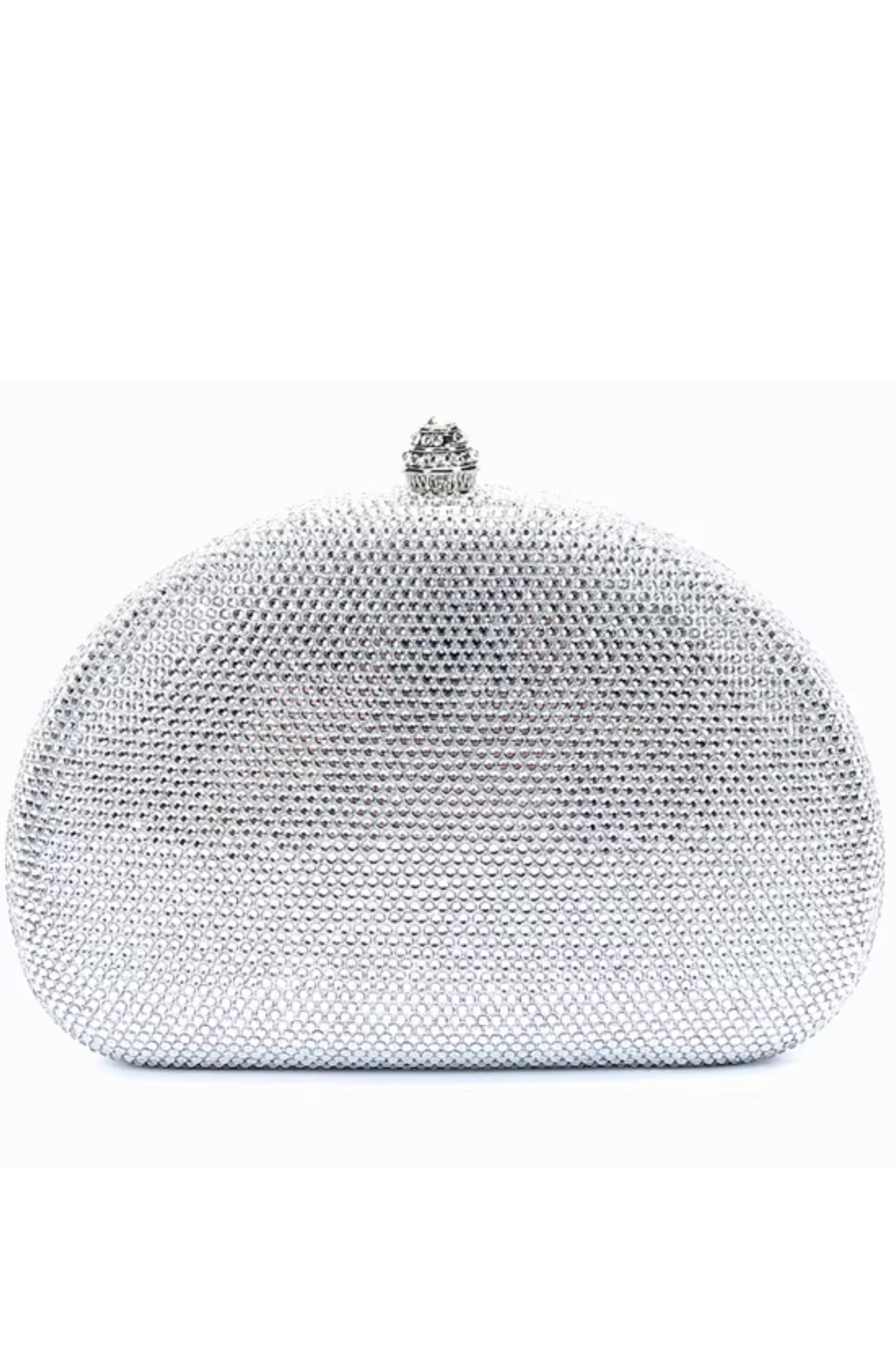Sofie Hotfix Crystal Clutch - Silver