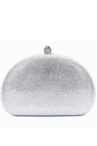 Sofie Hotfix Crystal Clutch - Silver