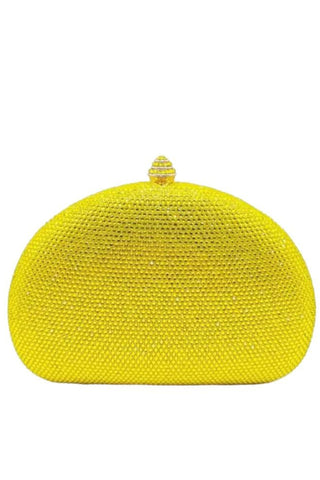 Sofie Hotfix Crystal Clutch - Yellow