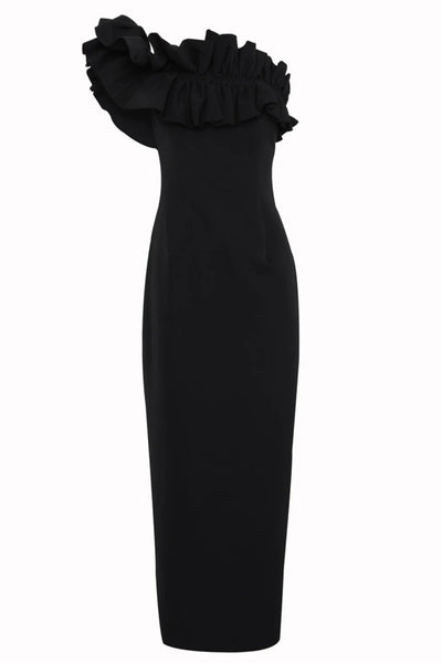 Soft Spoken Maxi Dress - Black SIZE 16 ONLY