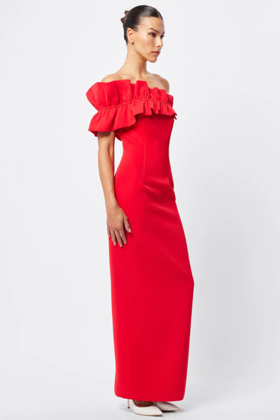 Soft Spoken Maxi Dress - Red