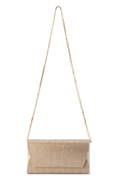 Stacey Crystal Clutch - Gold