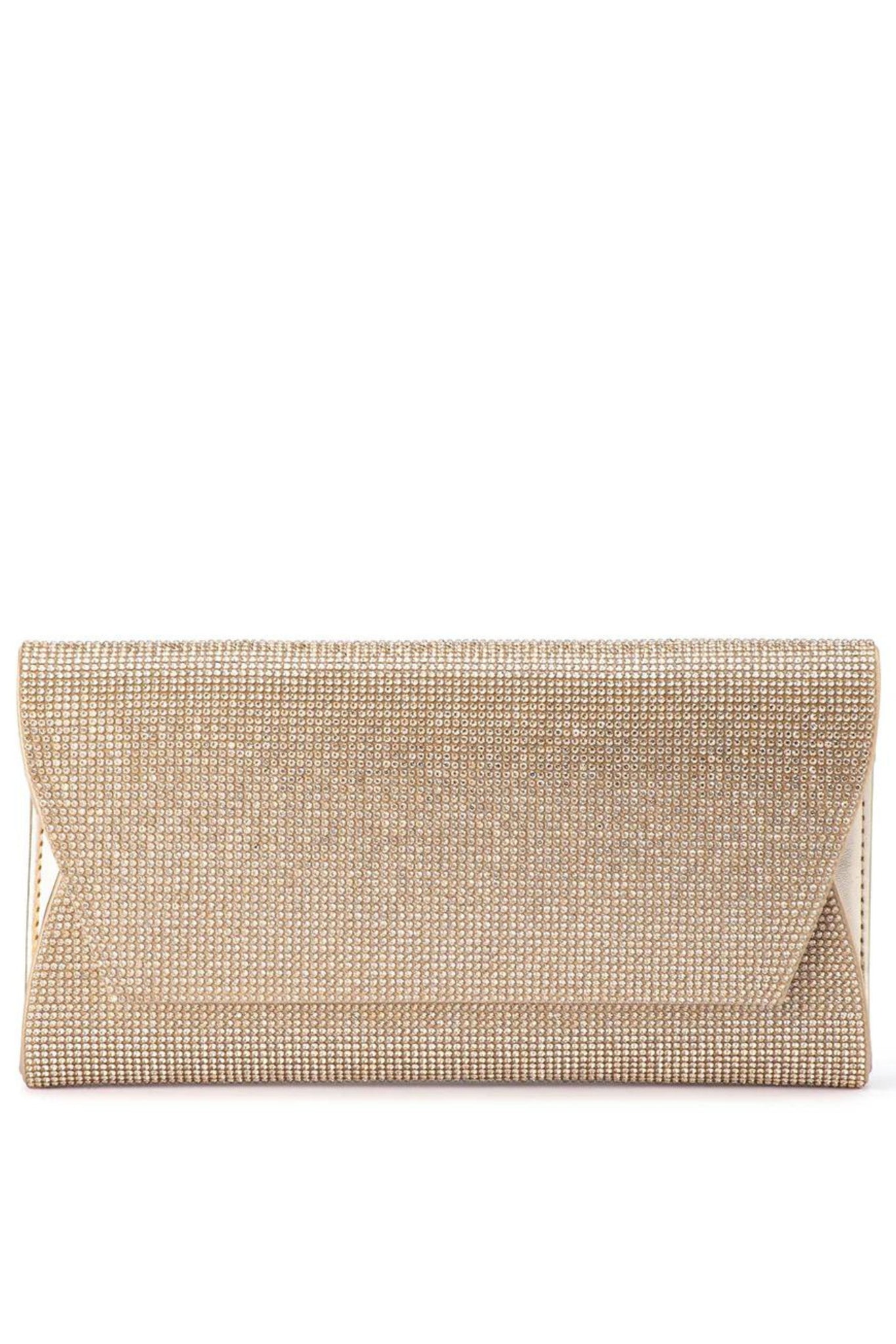 Stacey Crystal Clutch - Gold