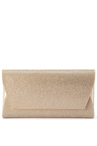 Stacey Crystal Clutch - Gold
