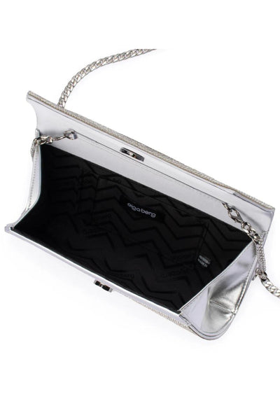 Stacey Crystal Clutch - Silver