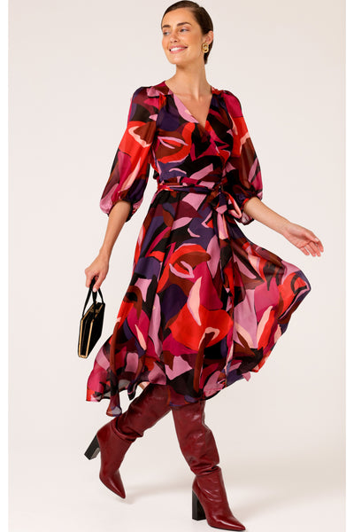 Starburst Galaxy Wrap Dress