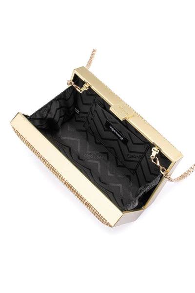 Stef Crystal Box Clutch - Gold