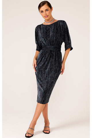 Stellar Batwing Dress - Cosmos Silver Lurex