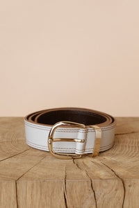 Stitch Leather Belt - Nature