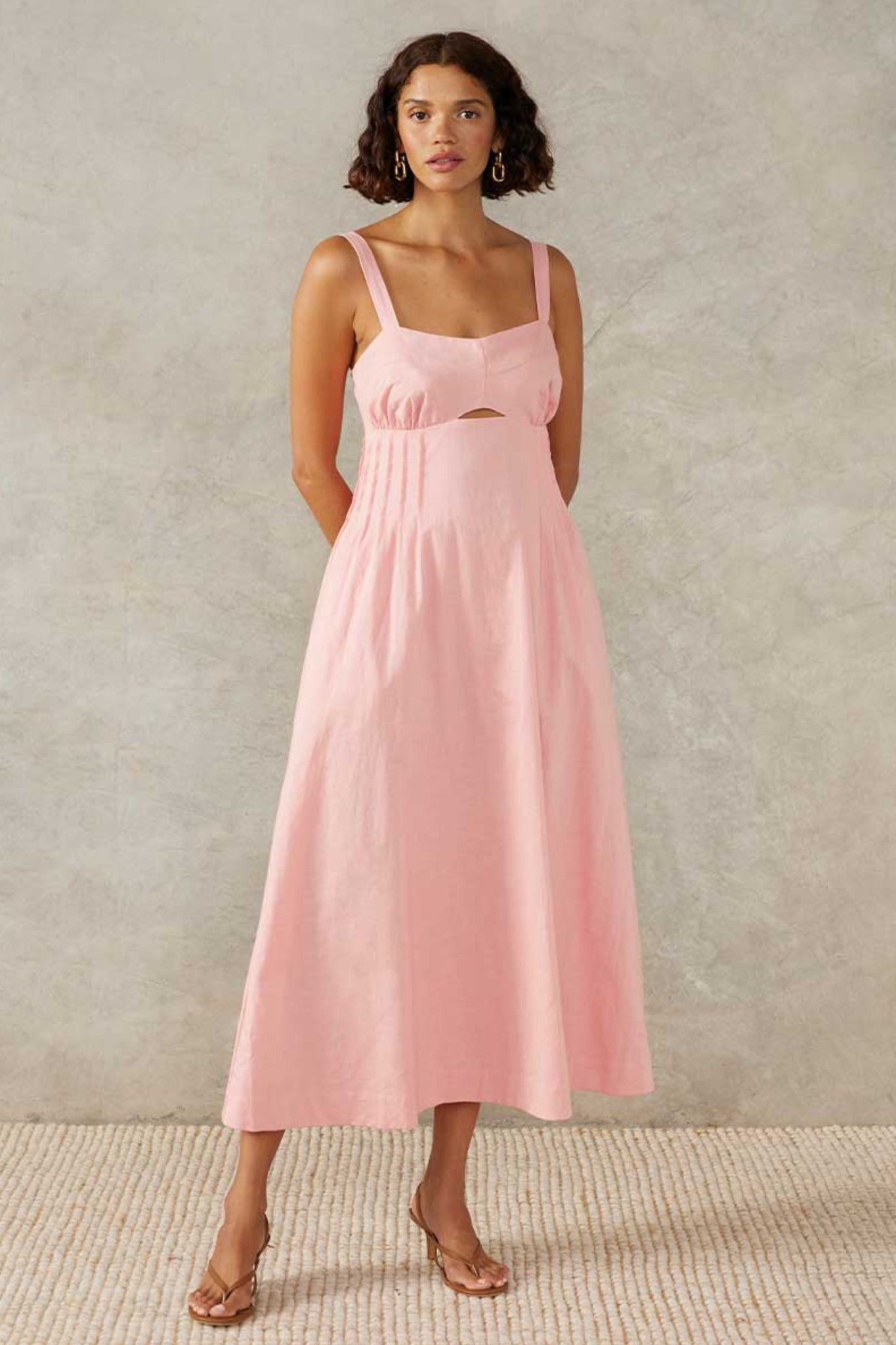 Sunlight Midi Dress - Blush Pink