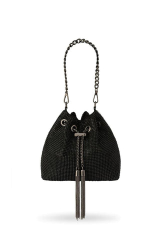 Sylvie Crystal Pouch Bag - Black