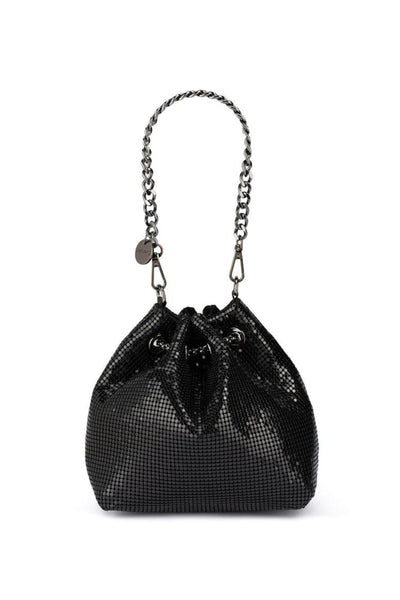 Sylvia Mesh Pouch Bag - Black