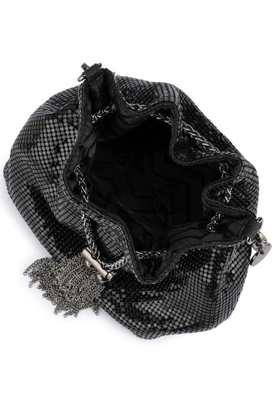 Sylvia Mesh Pouch Bag - Black