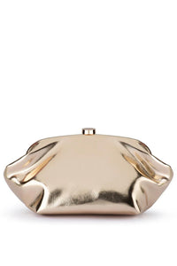 Tally Metallic Clutch - Gold