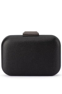 Tamar Metallic Clutch - Black