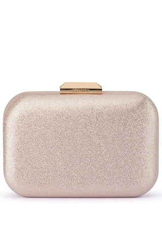 Tamar Metallic Clutch - Champagne