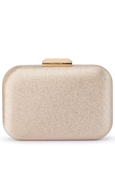 Tamar Metallic Clutch - Gold