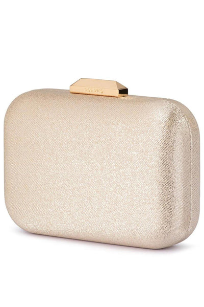 Tamar Metallic Clutch - Gold