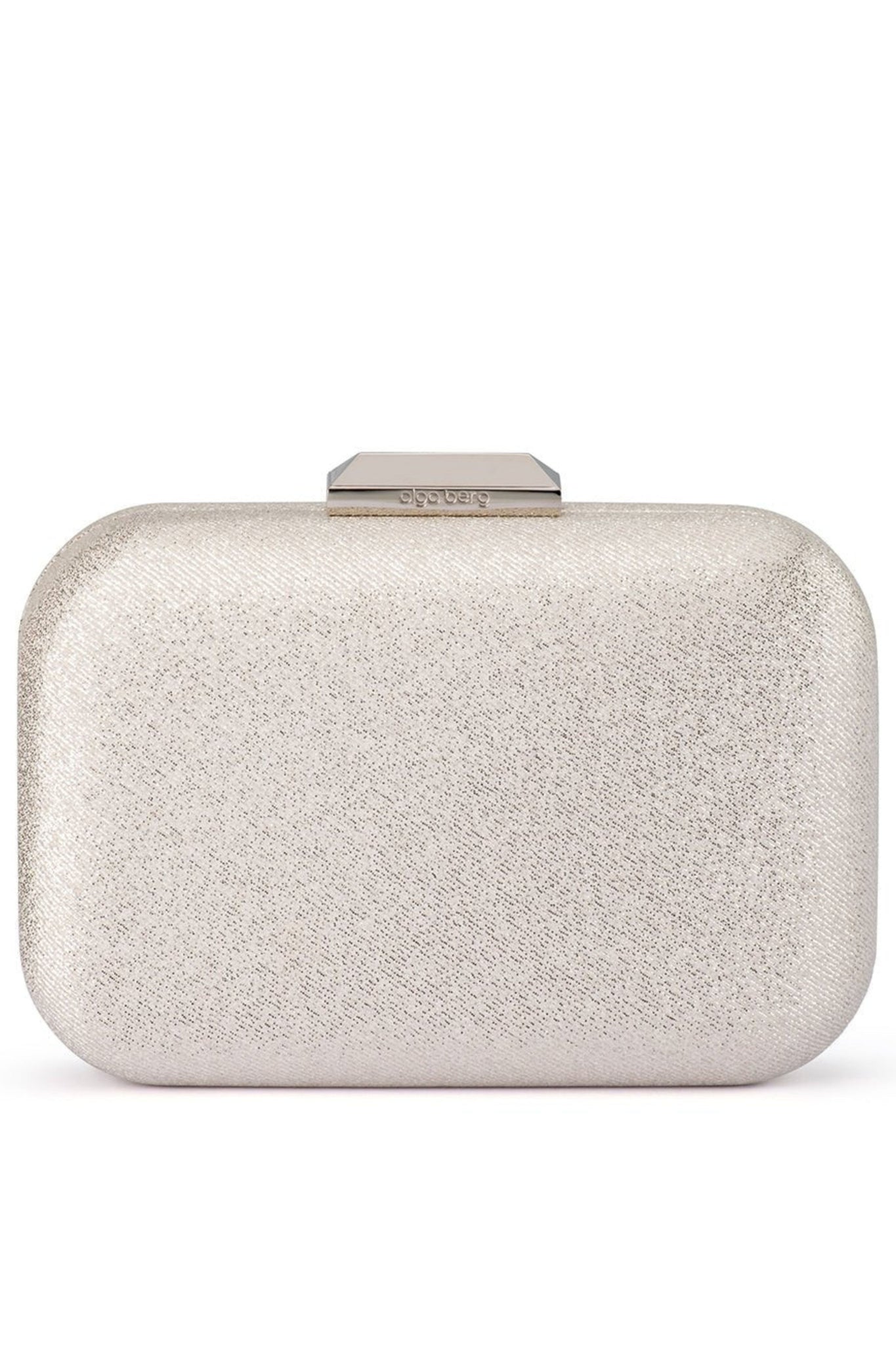 Tamar Metallic Clutch - Silver