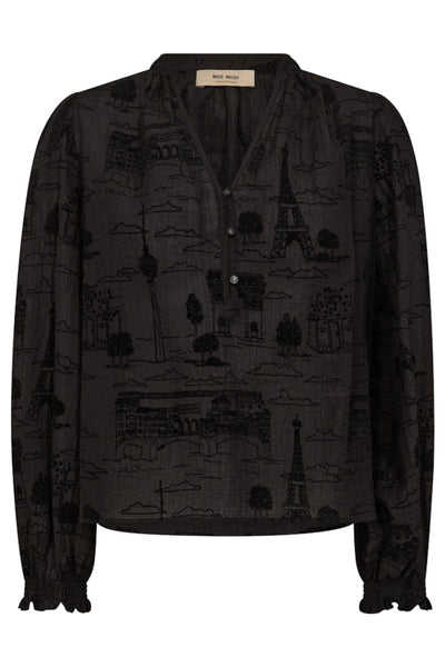 Tazzin Tale Light Blouse- Black