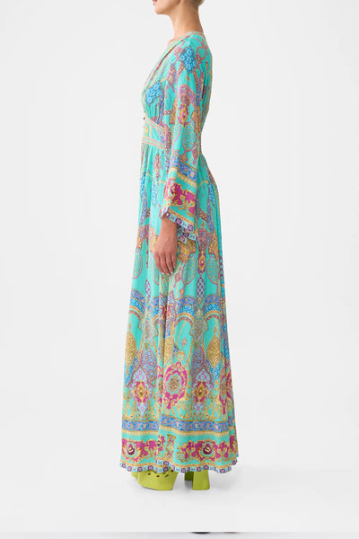 The Concubine S Corridor Kimono Sleeve Dress with Shirring Detail