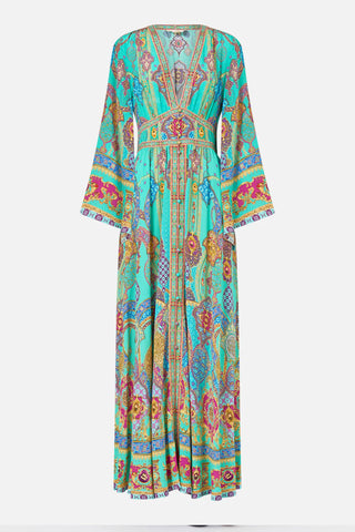 The Concubine S Corridor Kimono Sleeve Dress with Shirring Detail